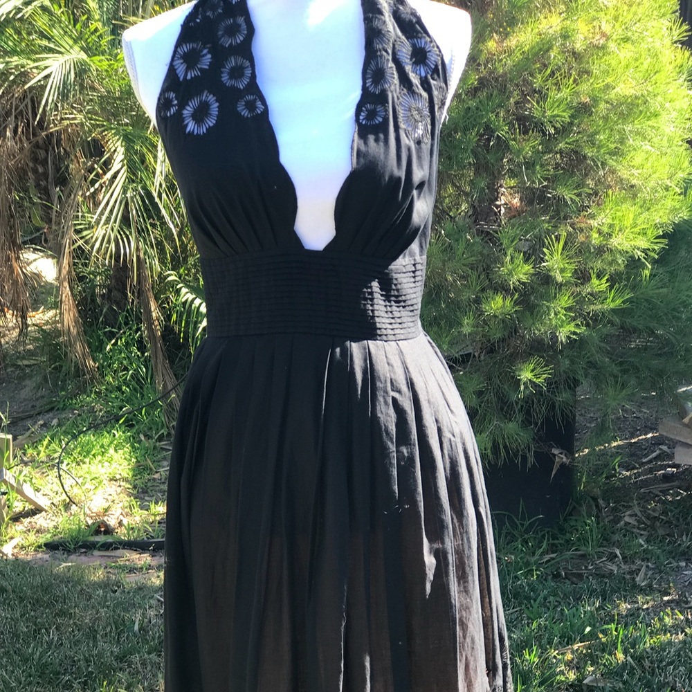 Black dress with lace overlay